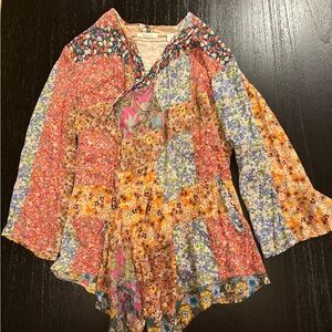 Faveur Colorful Floral Patchwork Kimono